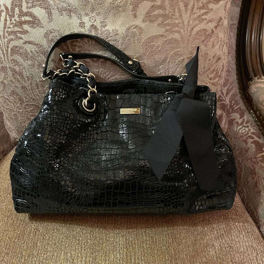 Kate Spade Mock Croc Bag in Black - Picture 1 of 3
